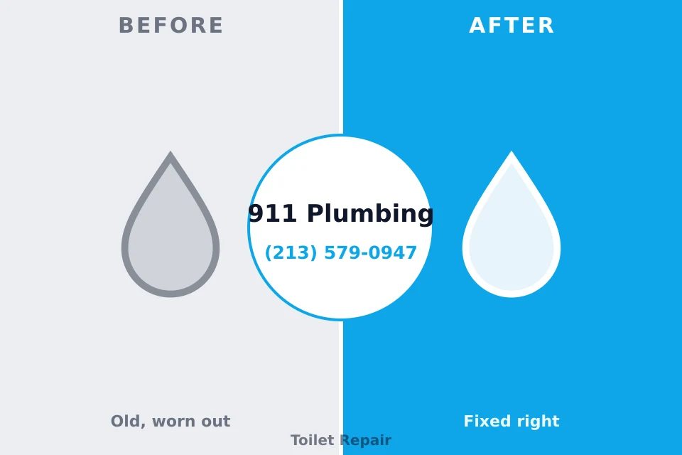 Before and after: plumbing repair Warner, OK